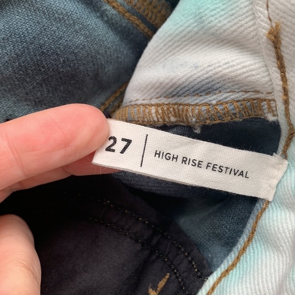 PacSun Tie Dye High Wasted Cut Off Denim Shorts sz 27 - Picture 4 of 5